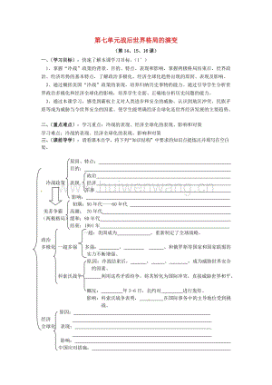 2017-2018學(xué)年九年級歷史下冊第七單元戰(zhàn)后世界格局的演變復(fù)習(xí)學(xué)案新人教版.doc-匯文網(wǎng)