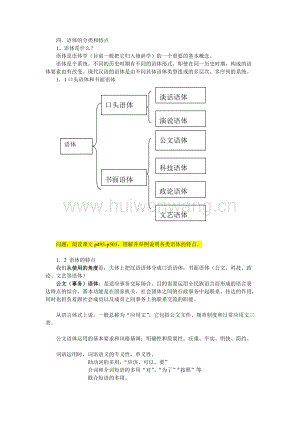 現(xiàn)代漢語：語體的分類和特點(diǎn)3頁.doc