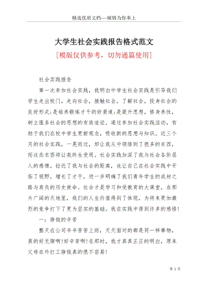 大學生社會實踐報告格式范文(共9頁).docx