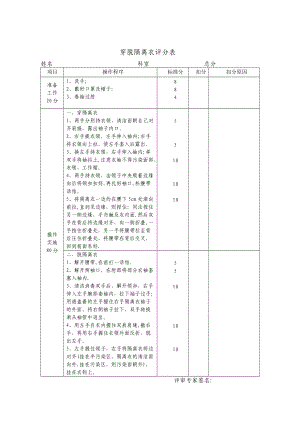 臨床三基技能操作考核評分標準百分志.doc