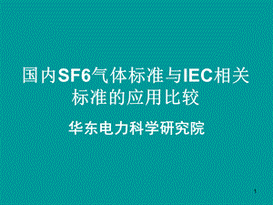 國內SF6氣體標準與IEC相關標準的應用比較.ppt