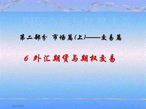 (簡(jiǎn)體)第二部分 市場(chǎng)篇(上)——交易篇6 外匯期貨與期權(quán)交易.ppt